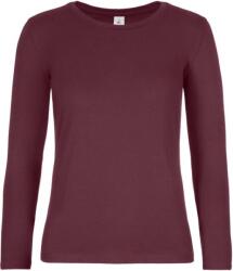 B&C be inspired B&C 190 LSL / Tricou cu mânecă lungă din bumbac gros pentru femei - vișiniu XXL (01008T37005)