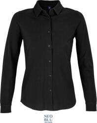 Neoblu 3791 BASILE WOMEN / Cămașă piqué cu mânecă lungă pentru femei - negru intens XXXL (243791n1113)