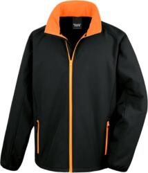 RESULT R 231M / Jachetă softshell bărbătească cu 2 straturi - negru/portocaliu M (30231M81302)