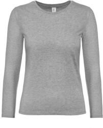 B&C be inspired B&C 190 LSL / Tricou cu mânecă lungă din bumbac gros pentru femei - gri sport, mărimea S (01008T62001)