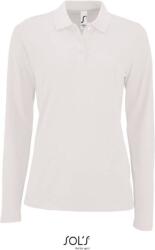 SOL'S PERFECT LSL / Tricou polo cu mânecă lungă pentru femei - alb M (25208300102)