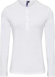 Premier PR 318 / Tricou cu mânecă lungă, cu model roll-up, pentru femei - alb, mărimea S (39031800101)