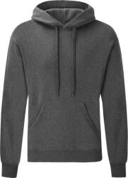 Fruit of the Loom CLASSIC HOODED SWEAT / Hanorac bărbătesc cu glugă dublă - gri închis melanj XXL (162208t3705)