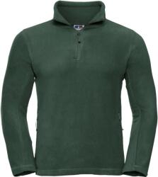 Russell Athletic 874M / Hanorac bărbătesc din fleece cu fermoar 3/4 - verde sticlă M (10874M54002)