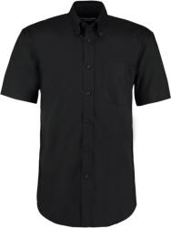 Kustom Kit KK 109 / Cămașă Oxford cu mânecă scurtă pentru bărbați - neagră 7XL (43109X002jr)