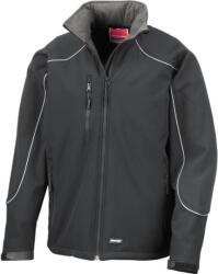 RESULT R 118X / Jachetă softshell unisex cu 3 straturi și glugă - complet neagră XXXL (30118X00713)