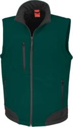 RESULT R 123X / Vestă softshell unisex cu 3 straturi - verde sticlă/negru XXL (30123X20305)