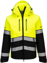 Portwest HI-VIS EV4 EV465 / Jachetă softshell reflectorizantă pentru bărbați cu glugă - galben/negru XXXL (EV465YBRXXXL)
