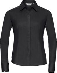 Russell Athletic 924F / Cămașă poplin cu mânecă lungă pentru femei - negru XXL (11924F00205)