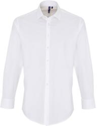 Premier PR 244 / Cămașă bărbătească cu mânecă lungă din poplin elastic - alb XXXL (39024400113)