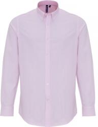 Premier PR 238 / Cămașă Oxford cu mânecă lungă, bărbătească, cu dungi - alb/roz XXL (39023862205)