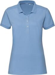 Russell Athletic 566F / Tricou polo elastic cu mânecă scurtă pentru femei - cer L (10566F46403)