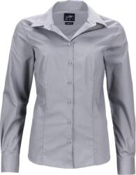 Daiber JN 641 / Cămașă business pentru femei din poplin cu mâneci lungi - oțel S (020641m0801)