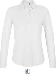 Neoblu 3791 BASILE WOMEN / Cămașă piqué cu mânecă lungă pentru femei - alb optic L (243791z1503)
