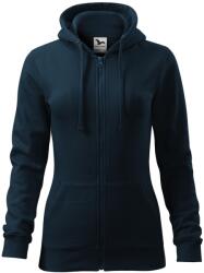 MALFINI, a. s MALFINI TRENDY ZIPPER 411 / Jachetă de damă cu fermoar complet, stil cangur, și glugă - bleumarin XS (4110212)