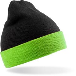 RESULT RC 930X BLACK COMPASS / Căciulă tricotată în două culori - negru/lime Universal (28930Xa0499)