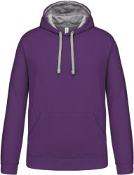 Kariban Vintage K446 / Hanorac bărbătesc cu glugă contrastantă - violet/gri oxford S (20K446u5501)
