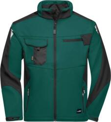 Daiber JN 844 / Jachetă softshell de vară pentru lucru - verde închis/negru 4XL (02084483014)