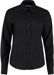 Kustom Kit KK 702 / Cămașă Oxford pentru femei cu mâneci lungi - neagră 5XL (4307020022j)