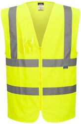 Portwest HI-VIS C371 / Vestă de înaltă vizibilitate cu fermoar - HV galben M (C371YERM)