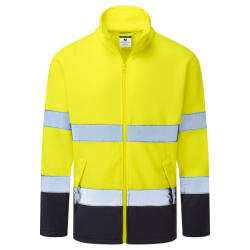Portwest HI-VIS ESSENTIAL ES1 ES251 / Hanorac reflectorizant din fleece cu fermoar - HV galben/bleumarin 6XL (ES251YNR6XL)