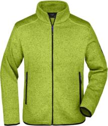 Daiber JN 762 / Jachetă tricotată din fleece pentru bărbați - kiwi melanj/royal XXXL (020762o2313)