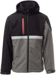 PAYPER WISE S00095-0489 / Jachetă softshell bărbătească cu glugă detașabilă - fumuriu/negru S (S00095048913010S)