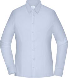 Daiber JN 1371 / Cămașă de damă din poplin slim fit cu mâneci lungi - albastru deschis XL (02137103704)