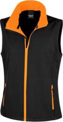 RESULT R 232F / Vestă softshell cu 2 straturi pentru femei - negru/portocaliu L (30232F81303)