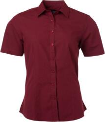 Daiber JN 679 / Cămașă cu mânecă scurtă din poplin pentru femei - vin M (02067905402)