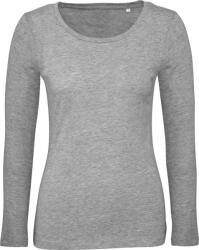 B&C be inspired B&C INSPIRE LSL T WOMEN / Tricou cu mânecă lungă pentru femei - gri deschis melanj M (01TW7162002)