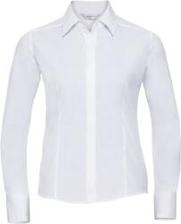 Russell Athletic 924F / Cămașă poplin cu mânecă lungă pentru femei - alb XL (11924F00104)