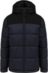 Kariban Vintage K6163 / Jachetă matlasată cu glugă - bleumarin/negru L (20616336103)