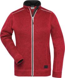 Daiber JN 897 / Jachetă de lucru tricotată din fleece pentru femei - roșu melanj/negru L (020897l7503)