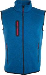 Daiber JN 774 / Vestă bărbătească tricotată din fleece cu guler ridicat - melanj regal/roșu XXXL (020774o2213)