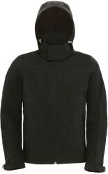 B&C be inspired B&C HOODED SOFTSHELL MEN / Jachetă softshell bărbătească cu 3 straturi și glugă - neagră, mărimea S (01195000201)