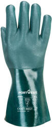 Portwest A835 / Mănuși PVC dublu imersate 35 cm - verde L (A835GNRL)