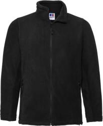 Russell Athletic 870M / Jachetă din fleece cu fermoar pentru bărbați - neagră M (10870M00202)