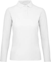 B&C be inspired B&C ID001 LSL / Tricou polo cu mânecă lungă pentru femei - alb M (010I1300102)