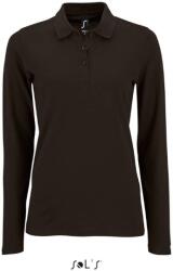 SOL'S PERFECT LSL / Tricou polo cu mânecă lungă pentru femei - negru M (25208300202)