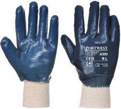 Portwest KNITWRIST A300 / Mănuși din nitril cu țesătură, impermeabile - bleumarin M (A300NARM)