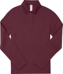 B&C be inspired B&C MY POLO 180 LSL WOMEN / Tricou polo cu mânecă lungă pentru femei - vișiniu S (01W46237001)