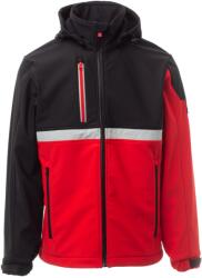 PAYPER WISE S00095-0489 / Jachetă softshell bărbătească cu glugă detașabilă - roșu/negru XXXL (S000950489030153XL)