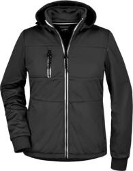 Daiber JN 1077 / Jachetă softshell cu 3 straturi pentru femei - negru/negru/alb XXL (021077f9605)