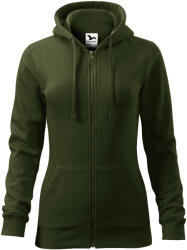 MALFINI, a. s MALFINI TRENDY ZIPPER 411 / Jachetă de damă cu fermoar complet, stil cangur, și glugă - militară XXL (4116917)