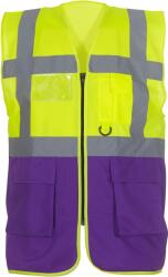 Yoko Vestă multifuncțională YOKO HI-VIS HVW801 / Vestă multifuncțională - HV galben/violet S (79W801zw801)