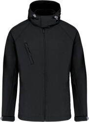 Kariban Vintage K413 / Jachetă softshell bărbătească cu glugă - neagră L (20K41300203)