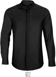 Neoblu 3792 BART MEN / Cămașă bărbătească cu mânecă lungă din poplin - negru intens XXL (243792n1105)