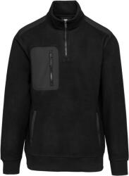 Wk Designed To Work WK CONCEPUT PENTRU WORK WK 905 / Hanorac de lucru unisex din fleece cu fermoar 1/4 - negru XXXL (20W90500213)