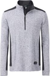 Daiber JN 864 / Jachetă de lucru din fleece pentru bărbați, cu fermoar pe jumătate - albă 6XL (020864s7716)